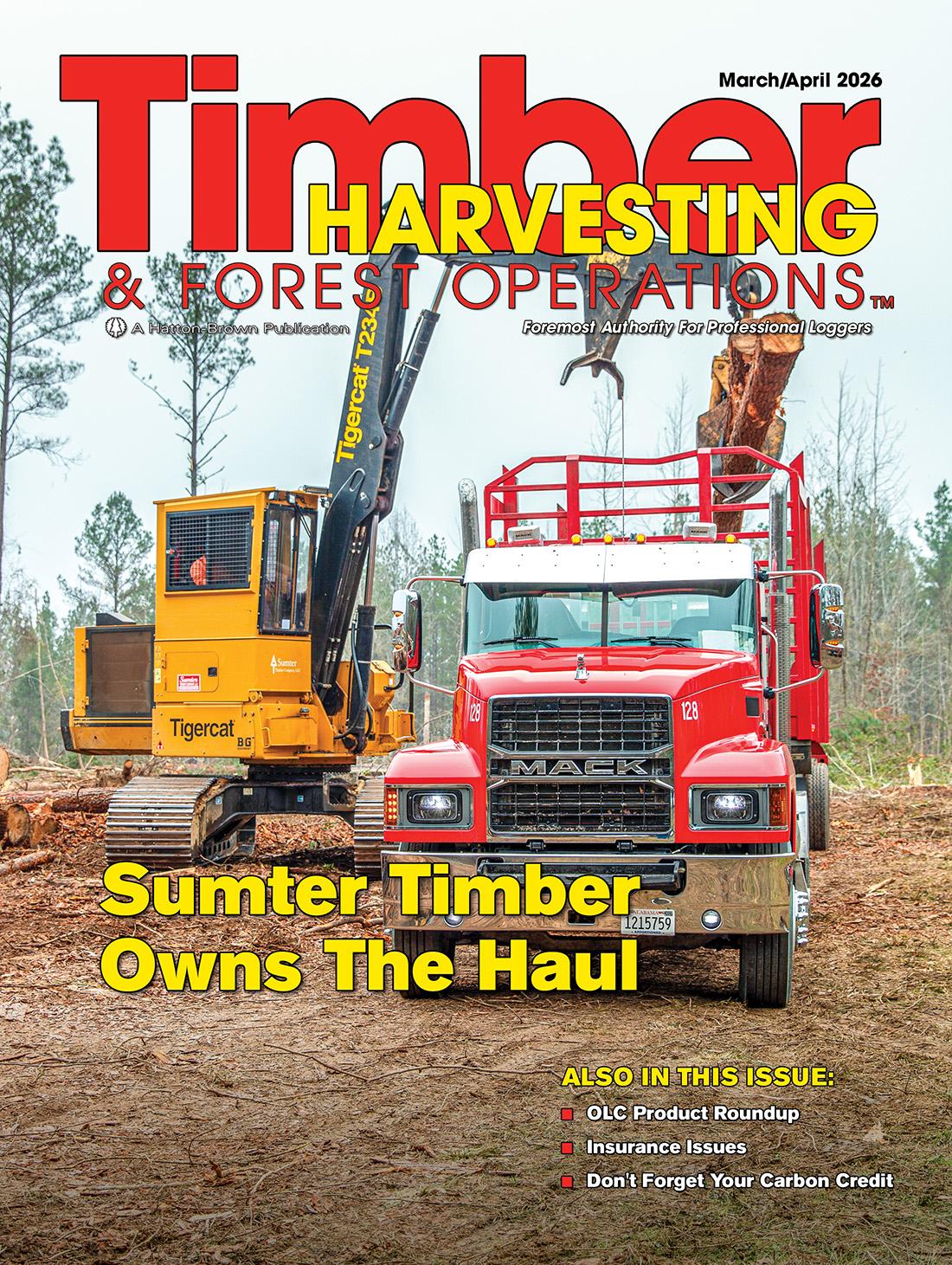 Timber Harvesting August 2025 Magazine Cover